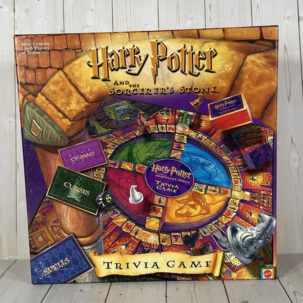 Harry Potter And The‎ Sorcerer's Stone Trivia Board Game 2000 Complete